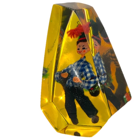 SOLD! Vintage Lucite Acrylic Portugal Doll Paper Weight 5in tall - Picture 7 of 13